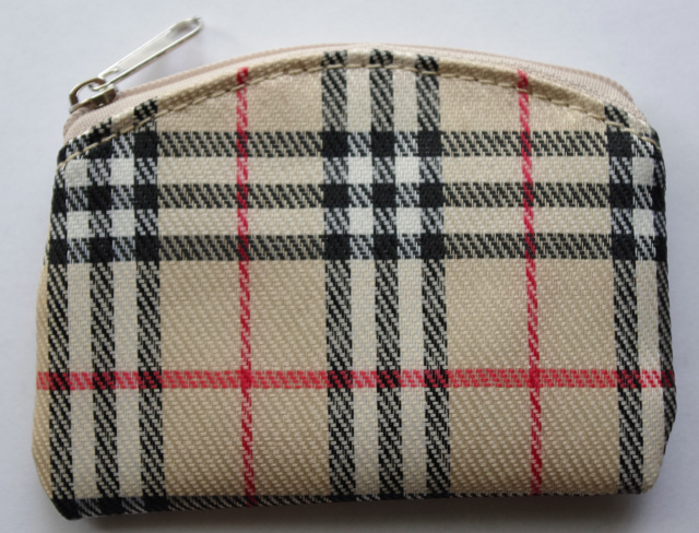 Tan Plaid Rosary Case